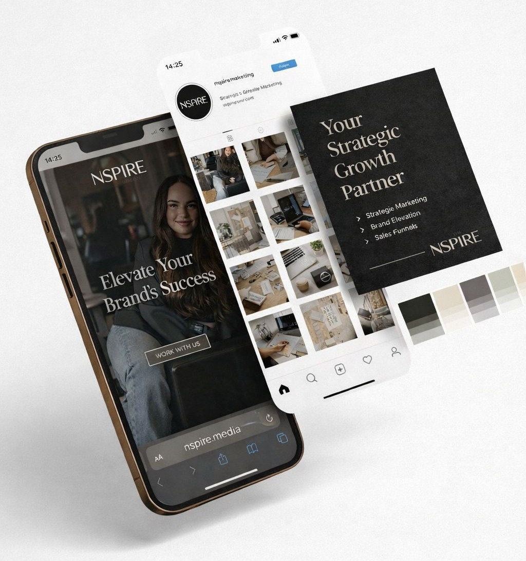 Nspire marketing on mobile — brand elevation, strategic marketing, and sales funnels